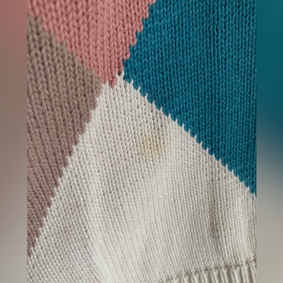 Vintage 80’s/90’s Brian MacNeil Blue/Pink Hand Loomed Sweater - Picture 4 of 4